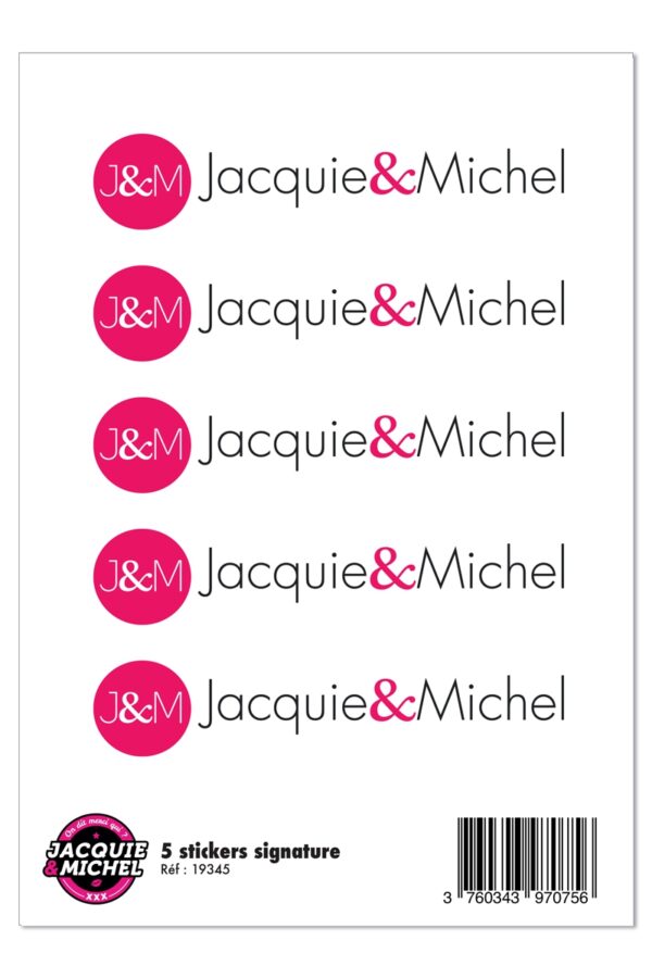 5 stickers Jacquie et Michel signature