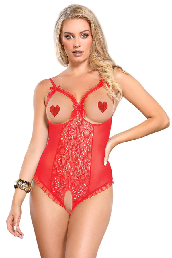 Body rouge ouvert - Paris Hollywood